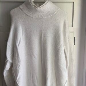 Free People Double Mock Neck Sweater Ivory Small